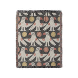 Tribal Birds Black in Medium (50" x 60") Size