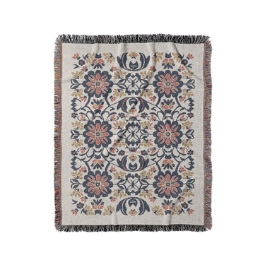 Georgiana Navy & Red in Medium (50" x 60") Size