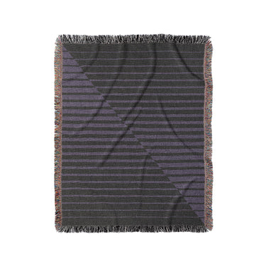 Euclid Black & Purple in Medium (50" x 60") Size