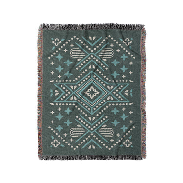 Durand Deep Turquoise in Medium (50" x 60") Size