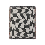 Twyla Checkered Black & White in Medium (50" x 60") Size