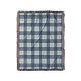Wallace Plaid Blue & Teal in Medium (50" x 60") Size