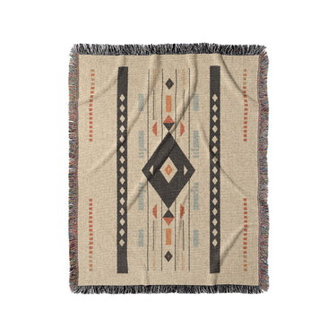 Zosia Black & Taupe in Medium (50" x 60") Size