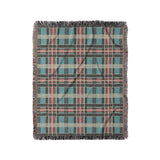 Ferguson Plaid Teal Red in Medium (50" x 60") Size