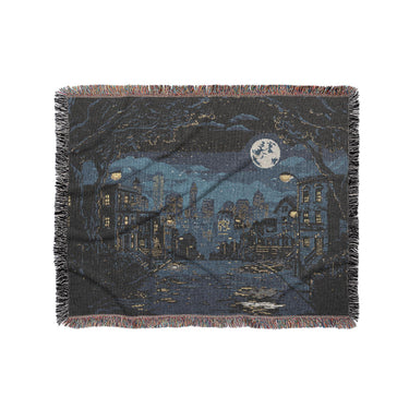 8 Bit Uptown Twilight Skyline in Medium (50" x 60") Size