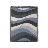 Sinuous Navy Monochrome in Medium (50" x 60") Size