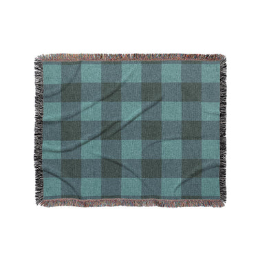 Buffalo Plaid Deep Teal in Medium (50" x 60") Size