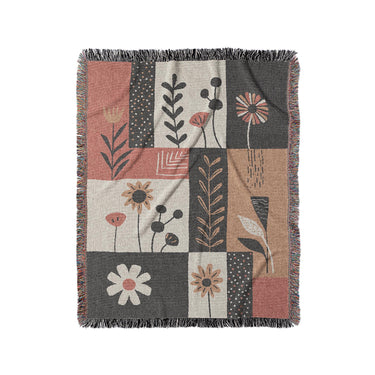 Midsummer Bloom Blue & Red in Medium (50" x 60") Size