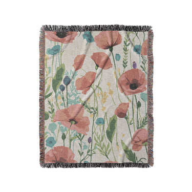 Watercolor Poppies in Medium (50" x 60") Size
