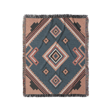 Mehdi Blue & Orange in Medium (50" x 60") Size