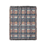 MacPherson Plaid Navy & Gold in Medium (50" x 60") Size