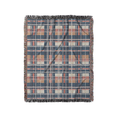 MacPherson Plaid Navy & Gold in Medium (50" x 60") Size