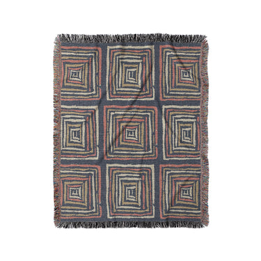 Diego Orange & Navy in Medium (50" x 60") Size