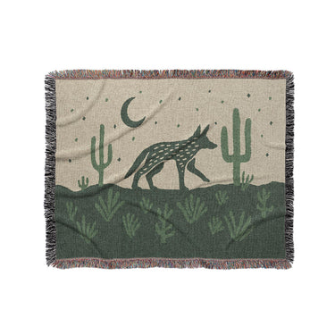 Desert Coyote Forest & Moss Green in Medium (50" x 60") Size