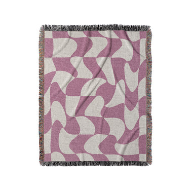 Twyla Checkered Fuchsia in Medium (50" x 60") Size
