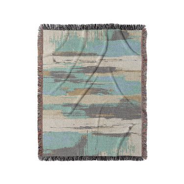Jörgan Teal & Taupe in Medium (50" x 60") Size