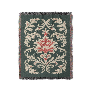 Aubrey Forest Green & Red in Medium (50" x 60") Size