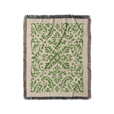 Floranna Ivory & Green in Medium (50" x 60") Size