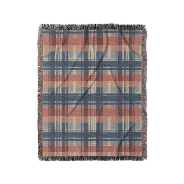 Monaghan Plaid Blue & Red in Medium (50" x 60") Size