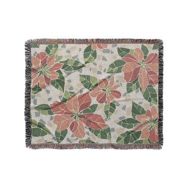 Mosaic Poinsettia Orange in Medium (50" x 60") Size