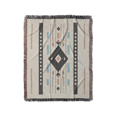 Zosia Black & Taupe in Medium (50" x 60") Size