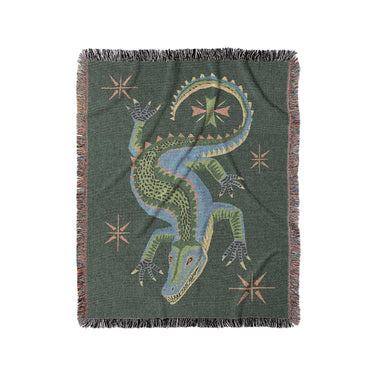 Hungry Alligator Green in Medium (50" x 60") Size