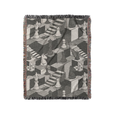 Harmon Surreal Chess Black & White in Medium (50" x 60") Size