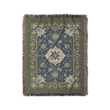 Miriam Navy & Olive Green in Medium (50" x 60") Size