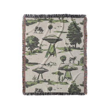 UFO Cow Abduction Toile in Medium (50" x 60") Size