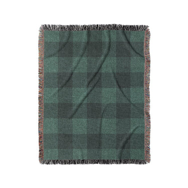 Buffalo Plaid Deep Teal in Medium (50" x 60") Size