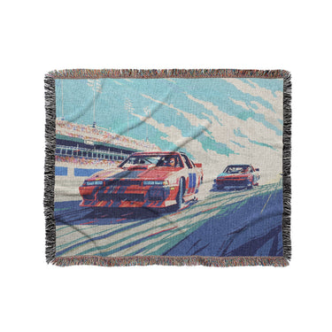 8 Bit Stock Cars in Medium (50" x 60") Size