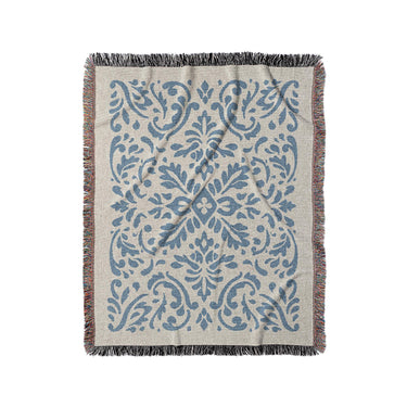 Floranna Ivory & Blue in Medium (50" x 60") Size