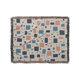 Geometric Confetti Blue & Orange in Medium (50" x 60") Size