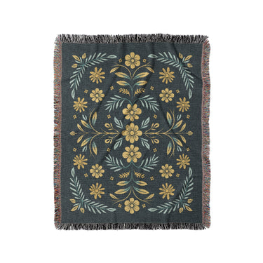 Isabella Navy & Gold in Medium (50" x 60") Size