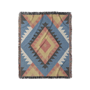 Zareen Blue & Orange in Medium (50" x 60") Size