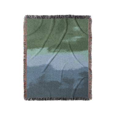 Micah Watercolor Blue & Green in Medium (50" x 60") Size