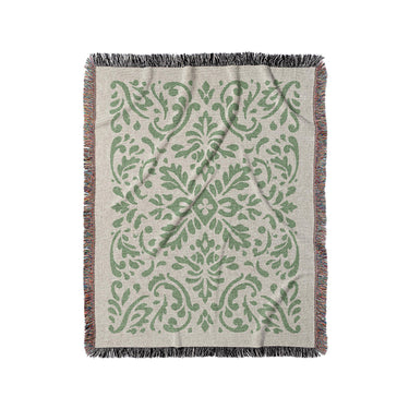 Floranna Ivory & Green in Medium (50" x 60") Size