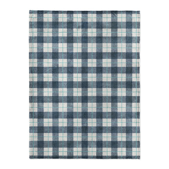 Wallace Plaid Blue & Teal in Large (60" x 80") Size