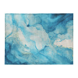 Zephyr Watercolor Azure Blue in Large (60" x 80") Size