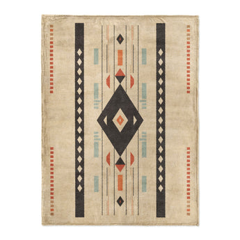 Zosia Black & Taupe in Large (60" x 80") Size