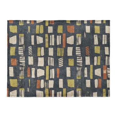 Milo Navy, Lime, & Terracotta in Large (60" x 80") Size