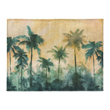 Sunset Palms Green & Orange in Large (60" x 80") Size