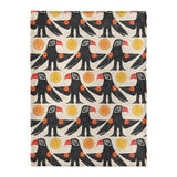 Tribal Birds Ivory in Large (60" x 80") Size