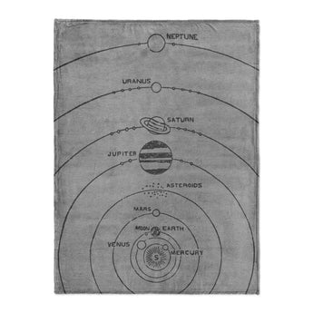 Solar System Grey & Black in Large (60" x 80") Size