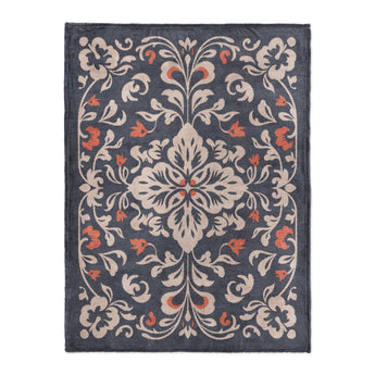 Annette Navy & Orange in Large (60" x 80") Size