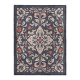 Annette Navy & Orange in Large (60" x 80") Size
