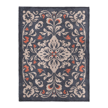 Annette Navy & Orange in Large (60" x 80") Size