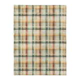 Madras Plaid Taupe Green in Large (60" x 80") Size