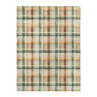 Madras Plaid Taupe Green in Large (60" x 80") Size