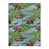 Bears Catching Salmon in Large (60" x 80") Size